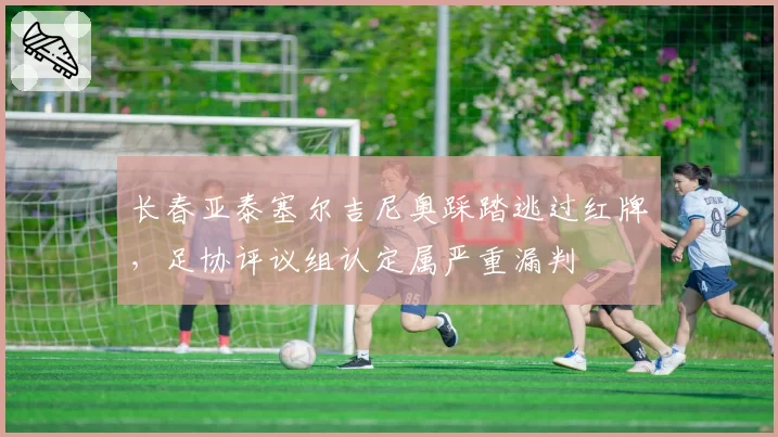 长春亚泰塞尔吉尼奥踩踏逃过红牌，足协评议组认定属严重漏判